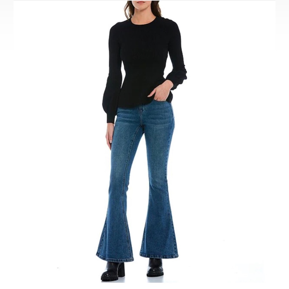 A Loves A Flare Double Pocket High Rise Bell Bottom Jeans